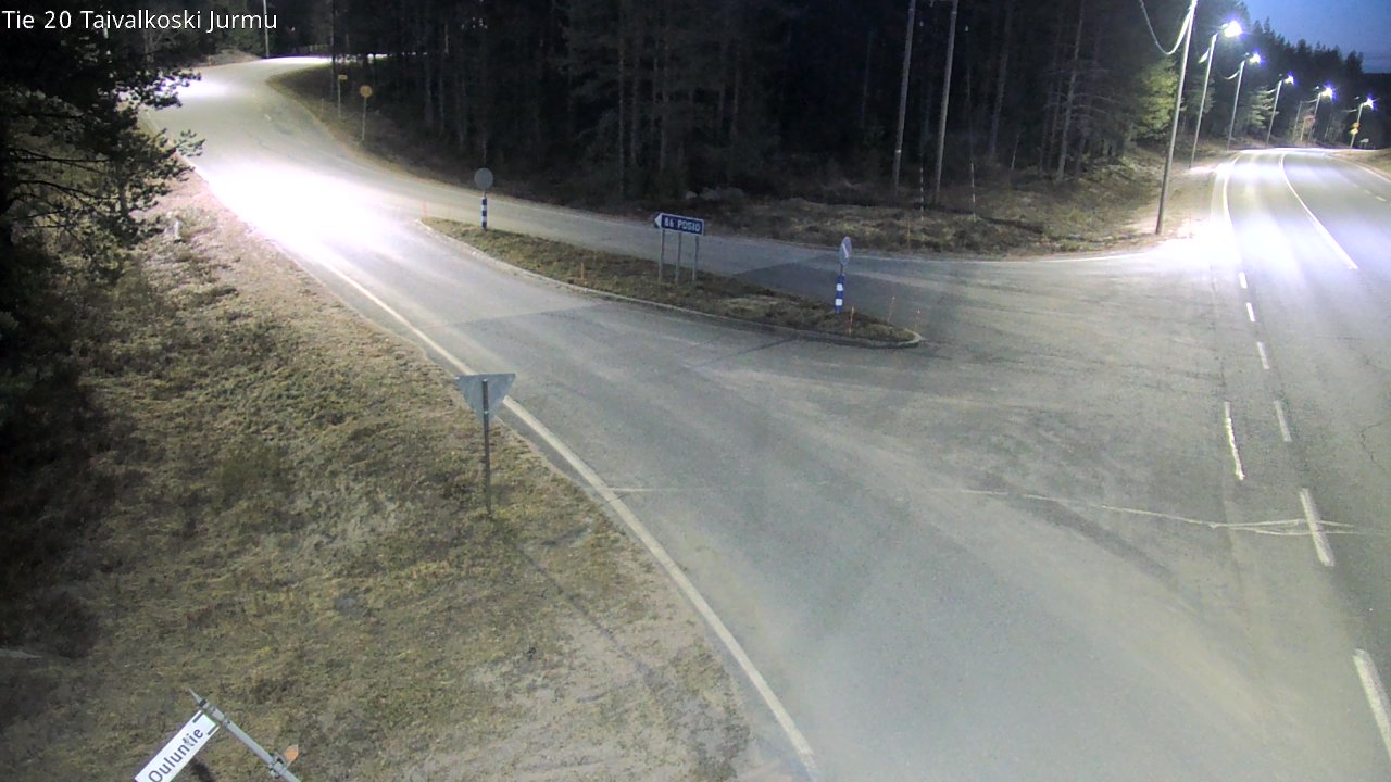 Weather Camera Image Road 20 Taivalkoski, Jurmu, Taivalkoski, Pohjois-Pohjanmaa