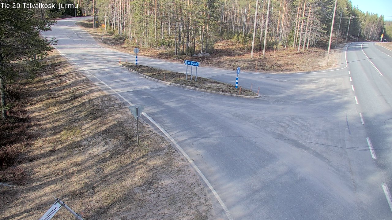 Weather Camera Image Road 20 Taivalkoski, Jurmu, Taivalkoski, Pohjois-Pohjanmaa