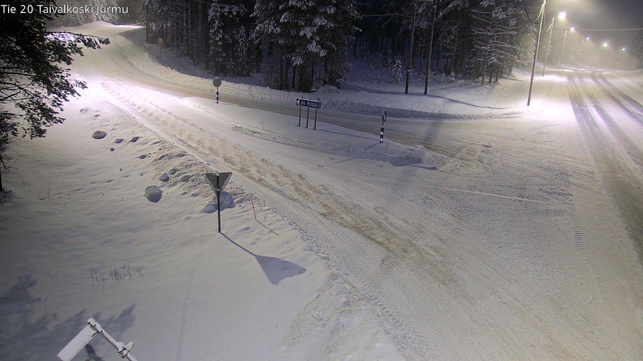 Weather Camera Image Väg 20 Taivalkoski, Jurmu, Taivalkoski, Pohjois-Pohjanmaa