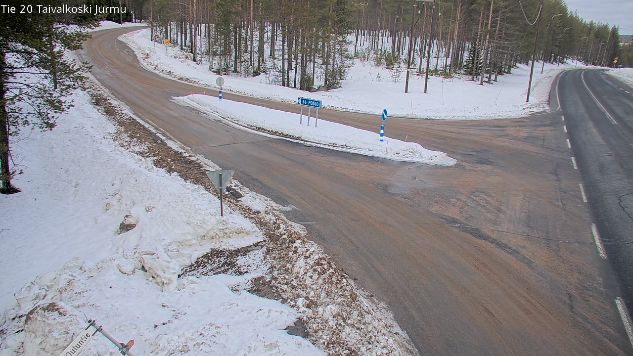 Weather Camera Image Road 20 Taivalkoski, Jurmu, Taivalkoski, Pohjois-Pohjanmaa