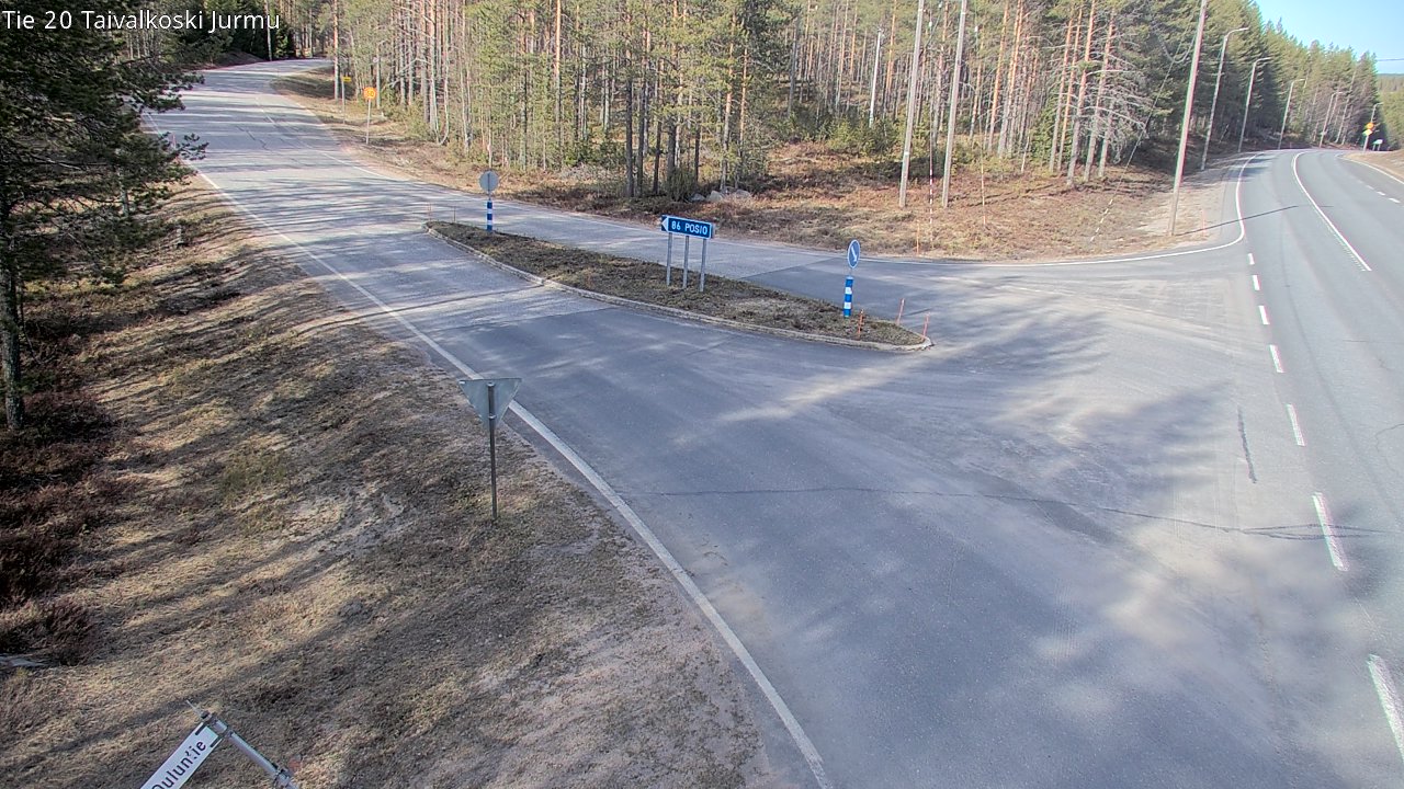 Weather Camera Image Road 20 Taivalkoski, Jurmu, Taivalkoski, Pohjois-Pohjanmaa