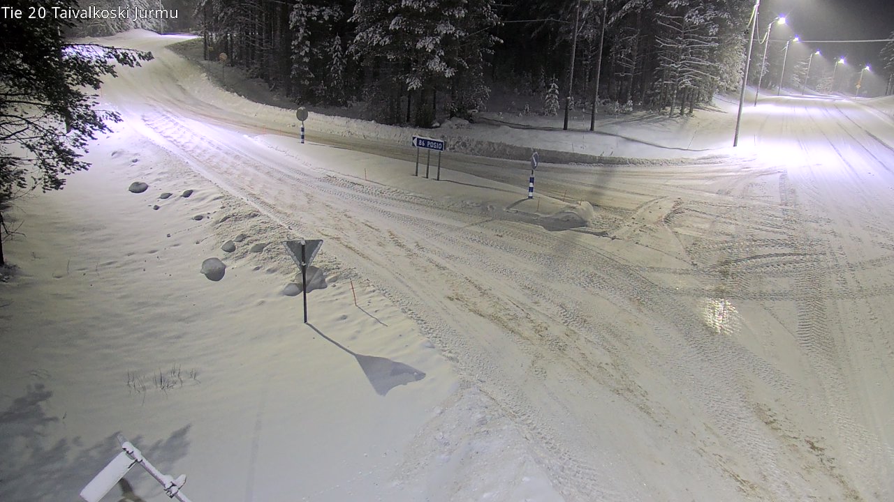Weather Camera Image Väg 20 Taivalkoski, Jurmu, Taivalkoski, Pohjois-Pohjanmaa