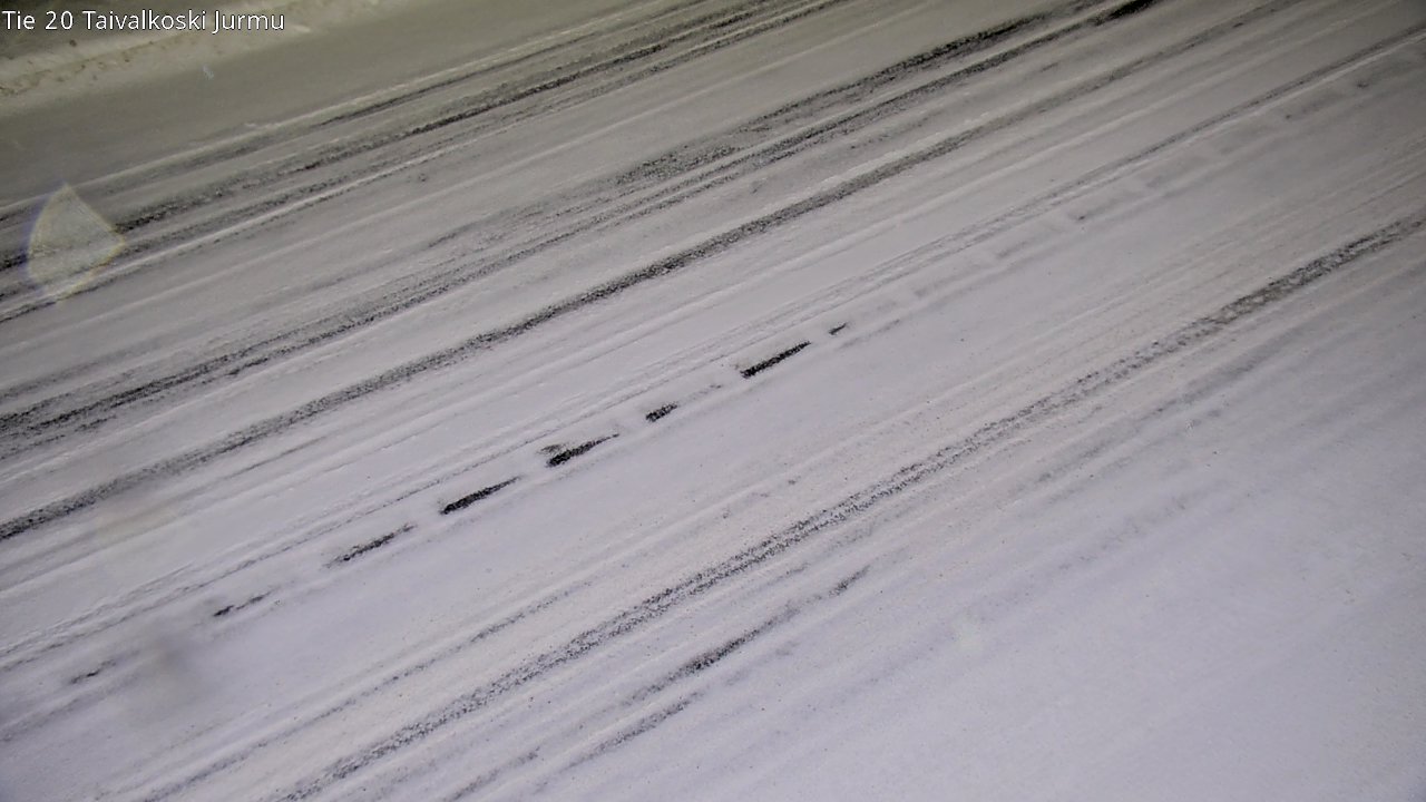 Weather Camera Image Väg 20 Taivalkoski, Jurmu, Taivalkoski, Pohjois-Pohjanmaa