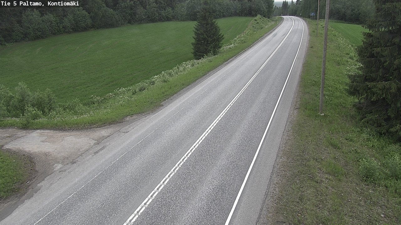 Weather Camera Image Väg 5 Paltamo, Kontiomäki, Paltamo, Kainuu