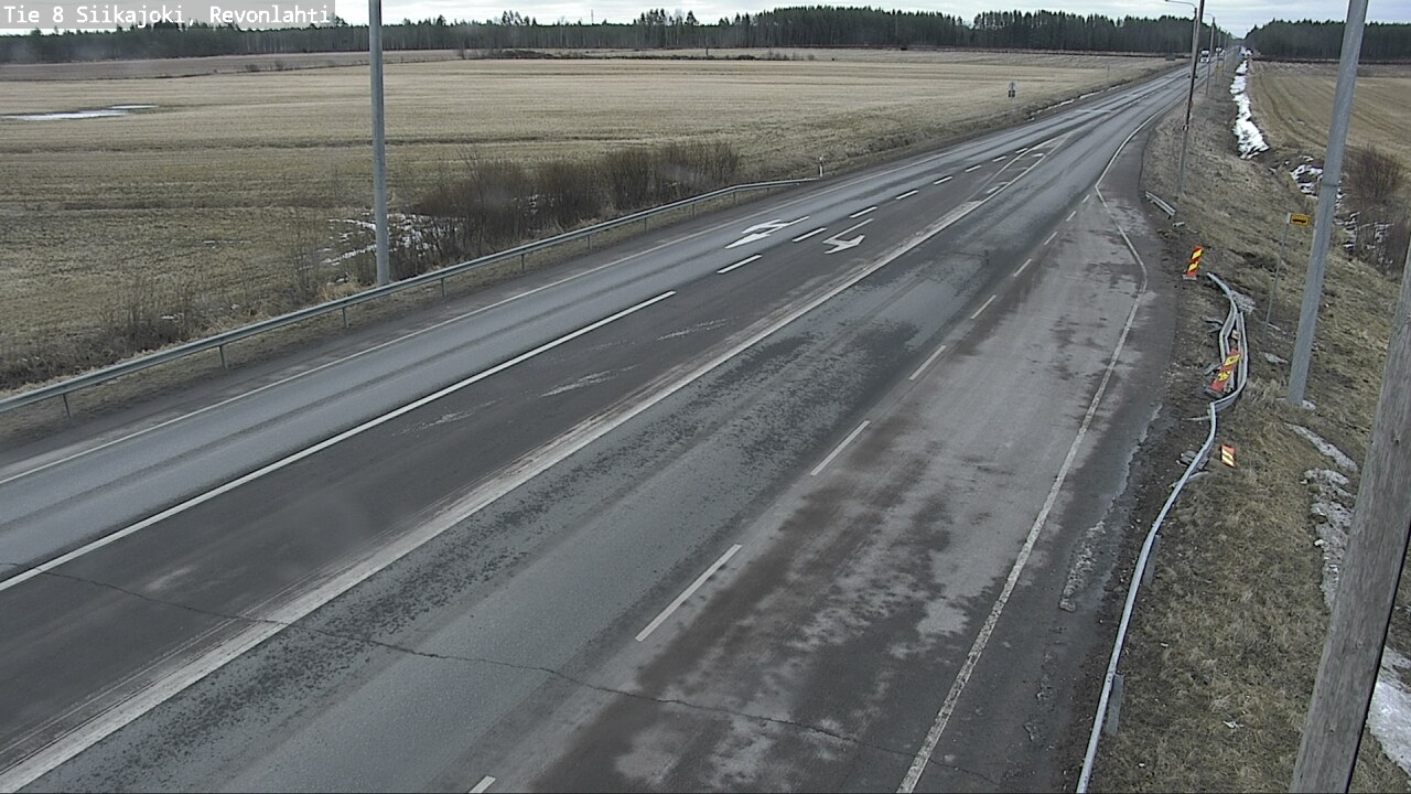Weather Camera Image Road 8 Siikajoki, Revonlahti, Siikajoki, Pohjois-Pohjanmaa