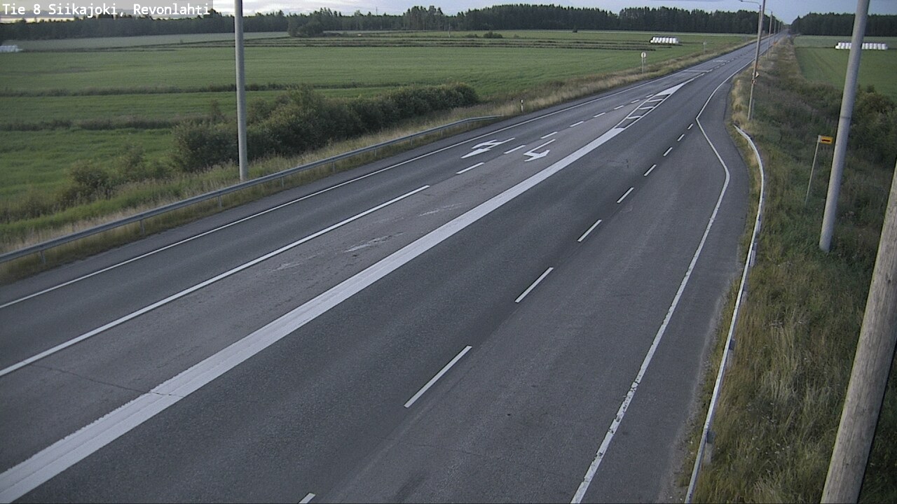 Weather Camera Image Road 8 Siikajoki, Revonlahti, Siikajoki, Pohjois-Pohjanmaa