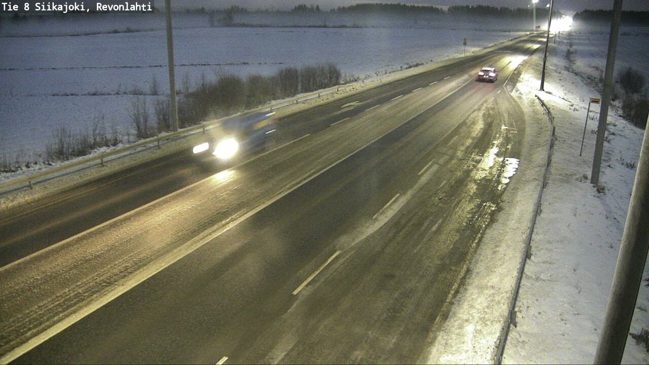 Weather Camera Image Road 8 Siikajoki, Revonlahti, Siikajoki, Pohjois-Pohjanmaa