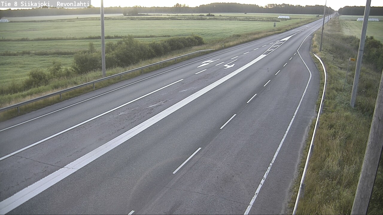 Weather Camera Image Road 8 Siikajoki, Revonlahti, Siikajoki, Pohjois-Pohjanmaa