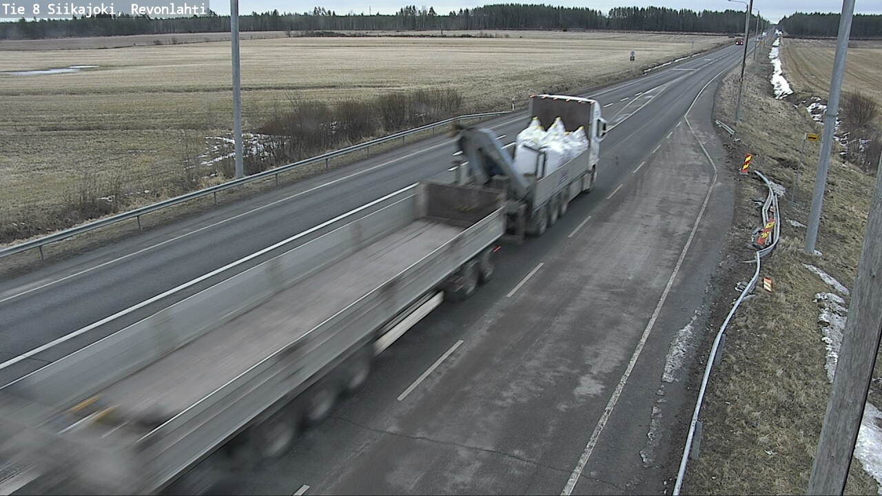 Weather Camera Image Road 8 Siikajoki, Revonlahti, Siikajoki, Pohjois-Pohjanmaa