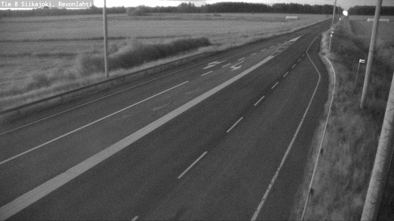 Weather Camera Image Road 8 Siikajoki, Revonlahti, Siikajoki, Pohjois-Pohjanmaa