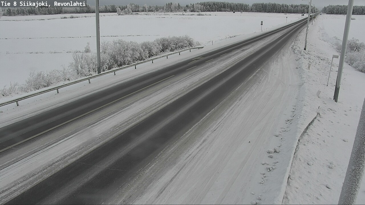 Weather Camera Image Road 8 Siikajoki, Revonlahti, Siikajoki, Pohjois-Pohjanmaa