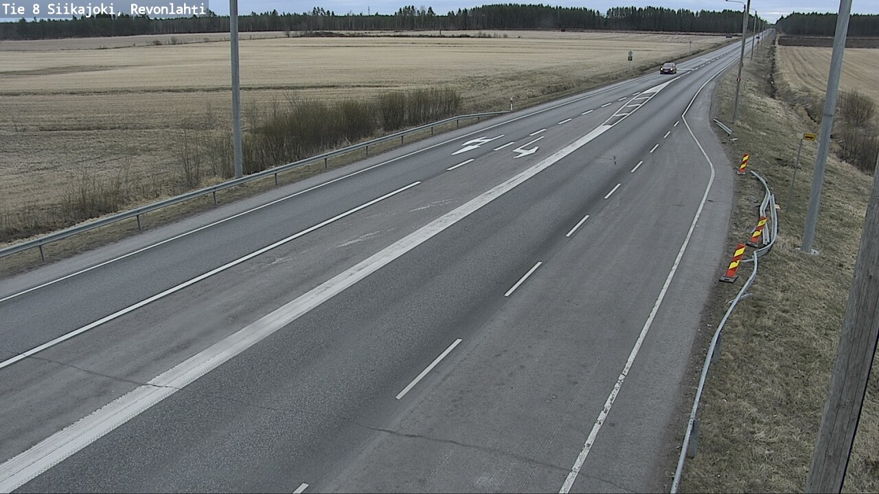Weather Camera Image Road 8 Siikajoki, Revonlahti, Siikajoki, Pohjois-Pohjanmaa