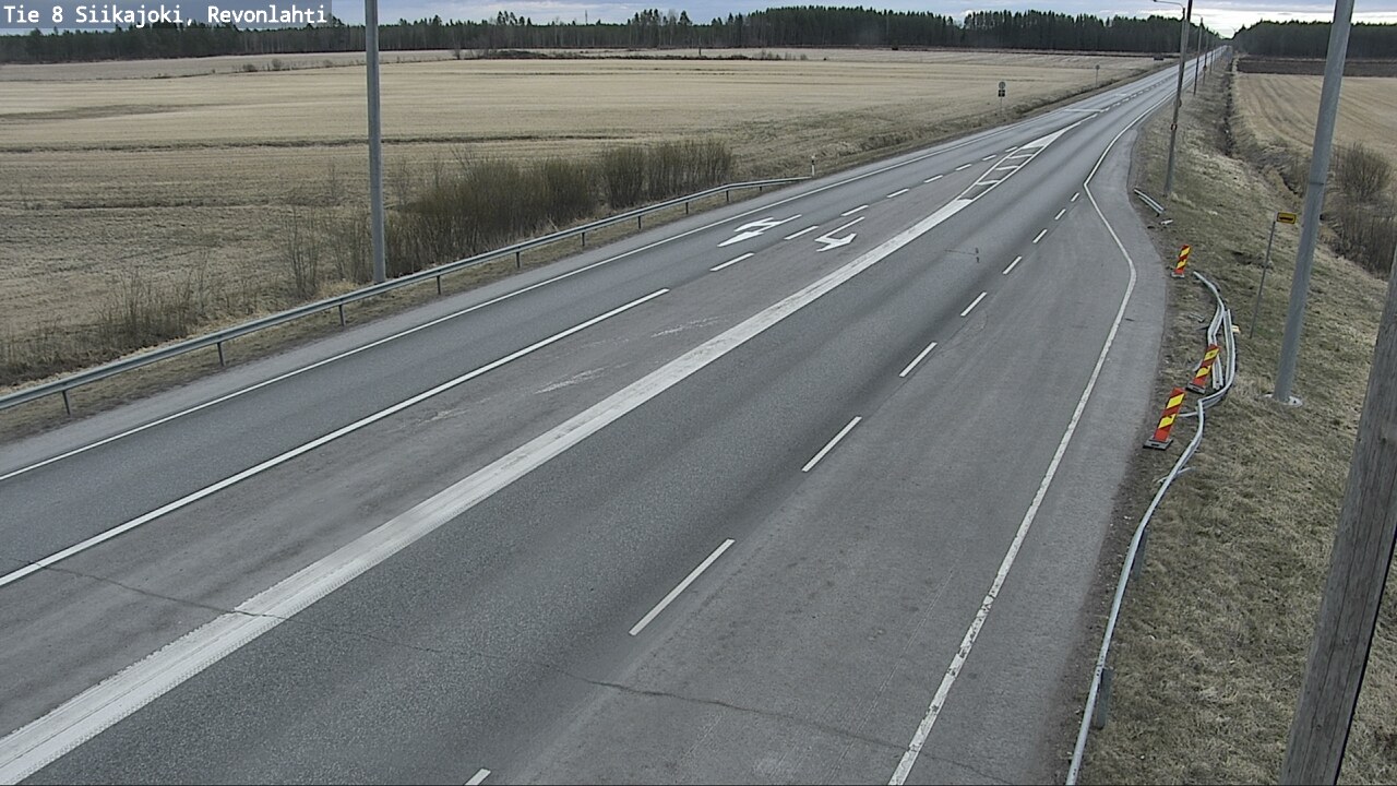Weather Camera Image Road 8 Siikajoki, Revonlahti, Siikajoki, Pohjois-Pohjanmaa