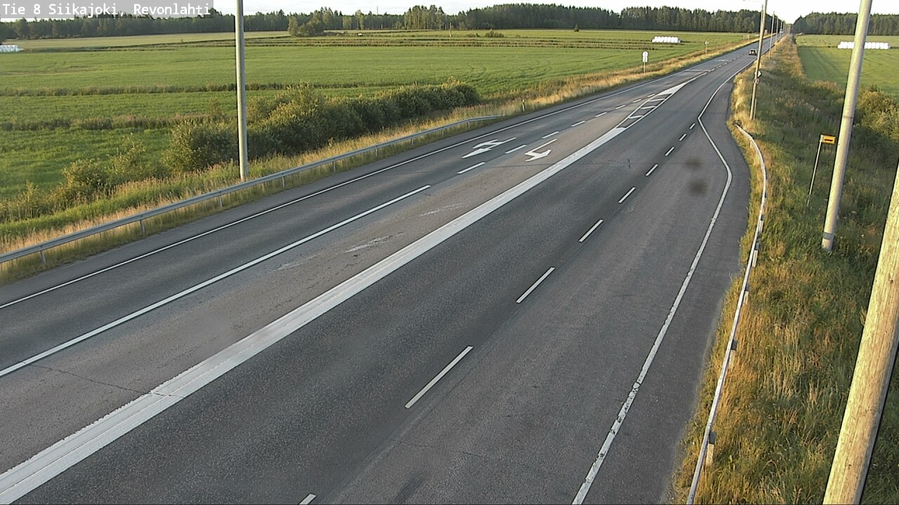 Weather Camera Image Road 8 Siikajoki, Revonlahti, Siikajoki, Pohjois-Pohjanmaa