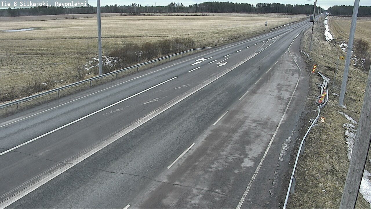 Weather Camera Image Road 8 Siikajoki, Revonlahti, Siikajoki, Pohjois-Pohjanmaa