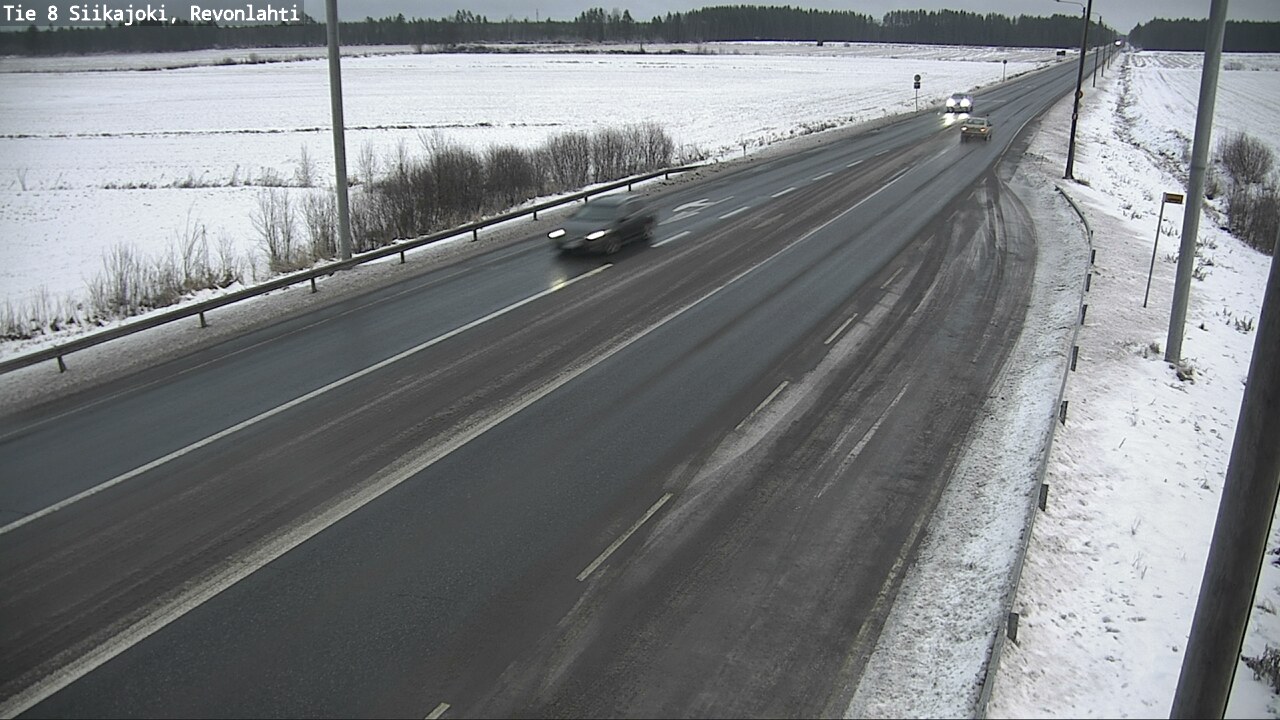 Weather Camera Image Road 8 Siikajoki, Revonlahti, Siikajoki, Pohjois-Pohjanmaa