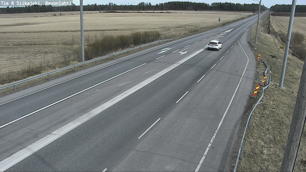 Weather Camera Image Road 8 Siikajoki, Revonlahti, Siikajoki, Pohjois-Pohjanmaa