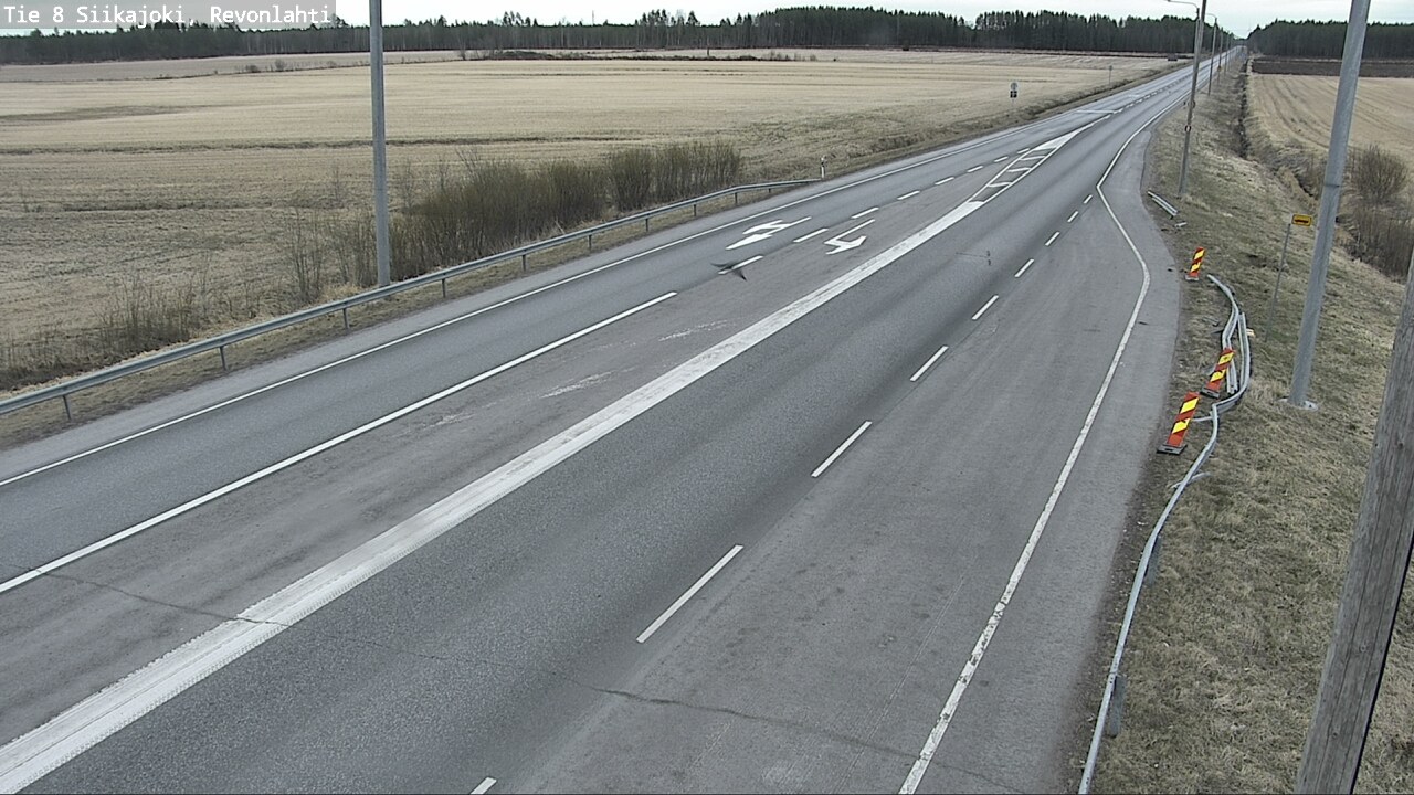 Weather Camera Image Road 8 Siikajoki, Revonlahti, Siikajoki, Pohjois-Pohjanmaa