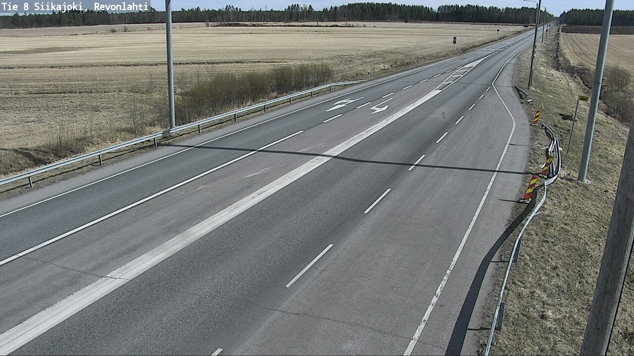 Weather Camera Image Road 8 Siikajoki, Revonlahti, Siikajoki, Pohjois-Pohjanmaa