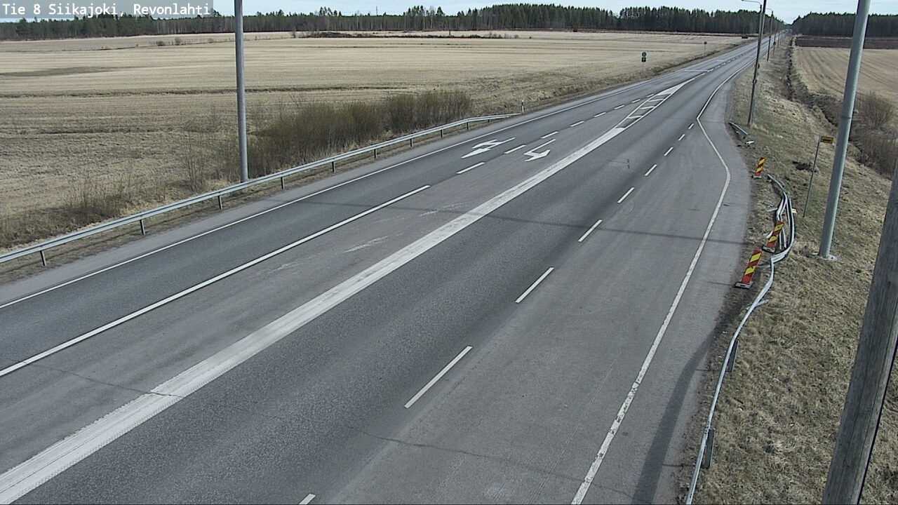 Weather Camera Image Road 8 Siikajoki, Revonlahti, Siikajoki, Pohjois-Pohjanmaa