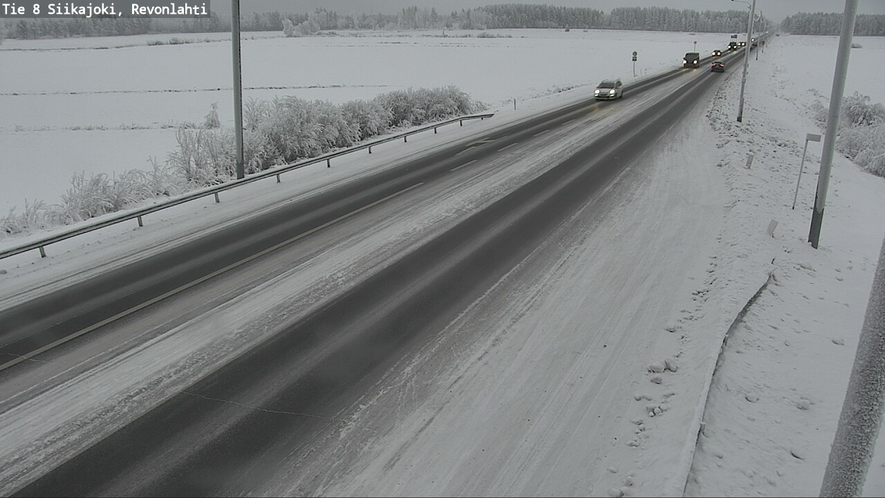Weather Camera Image Road 8 Siikajoki, Revonlahti, Siikajoki, Pohjois-Pohjanmaa