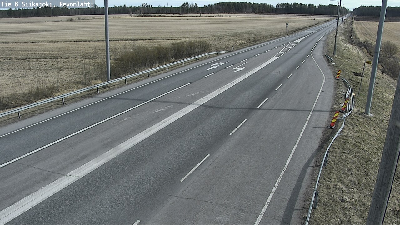 Weather Camera Image Road 8 Siikajoki, Revonlahti, Siikajoki, Pohjois-Pohjanmaa