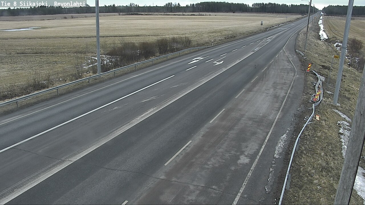 Weather Camera Image Road 8 Siikajoki, Revonlahti, Siikajoki, Pohjois-Pohjanmaa