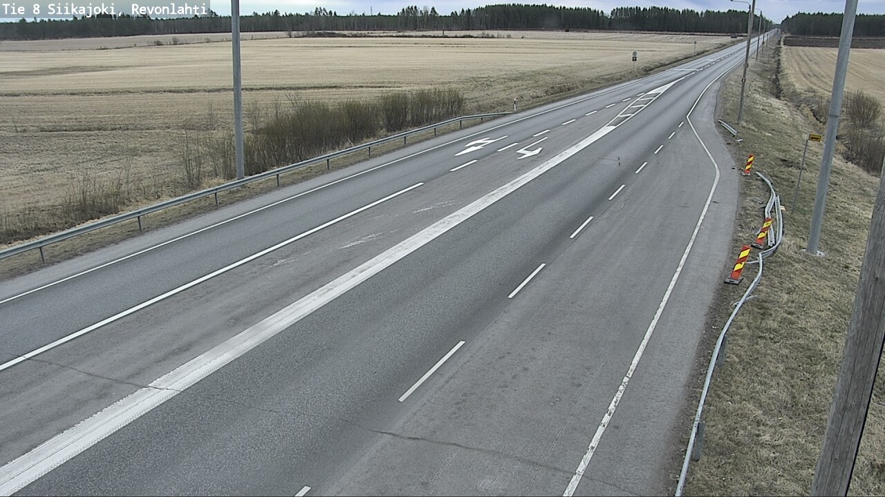 Weather Camera Image Road 8 Siikajoki, Revonlahti, Siikajoki, Pohjois-Pohjanmaa