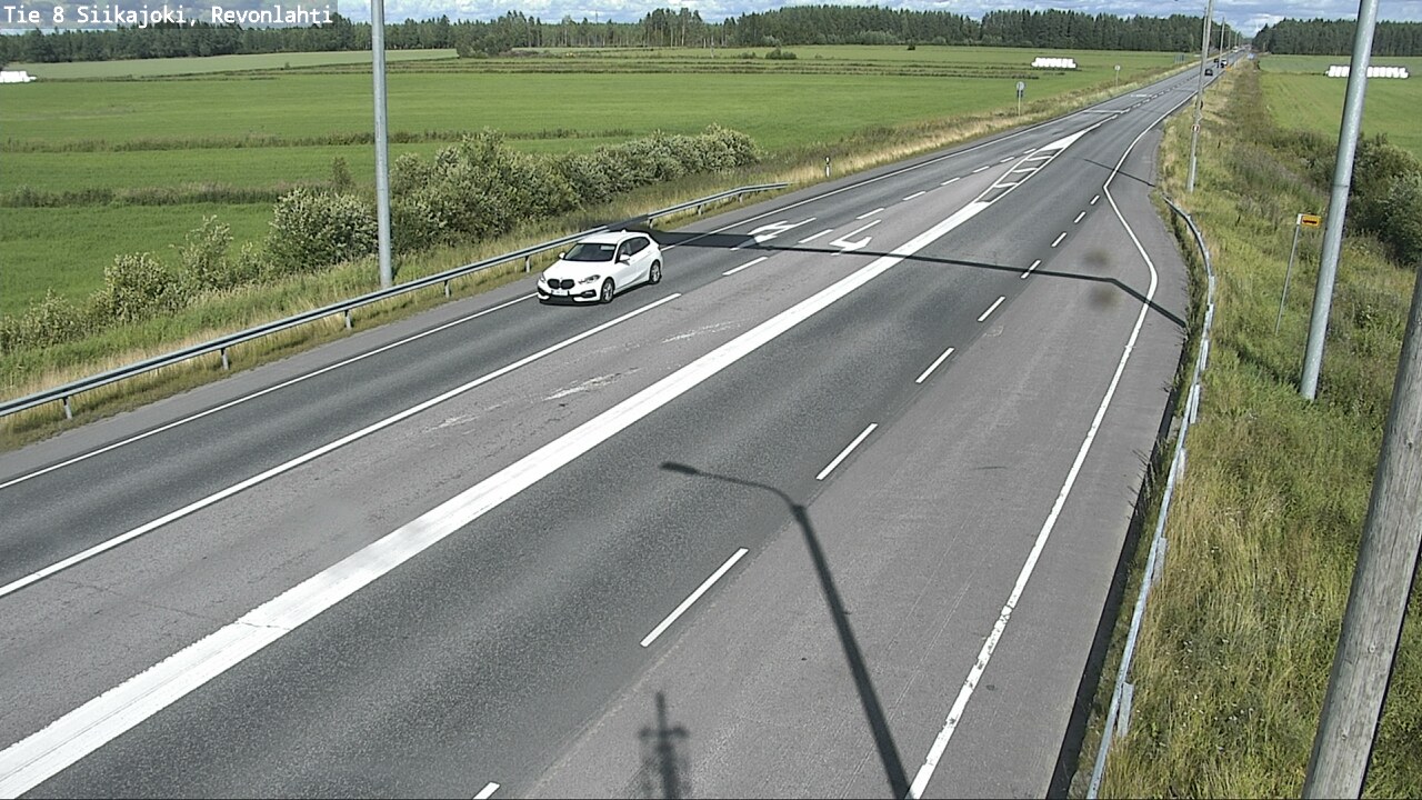 Weather Camera Image Road 8 Siikajoki, Revonlahti, Siikajoki, Pohjois-Pohjanmaa