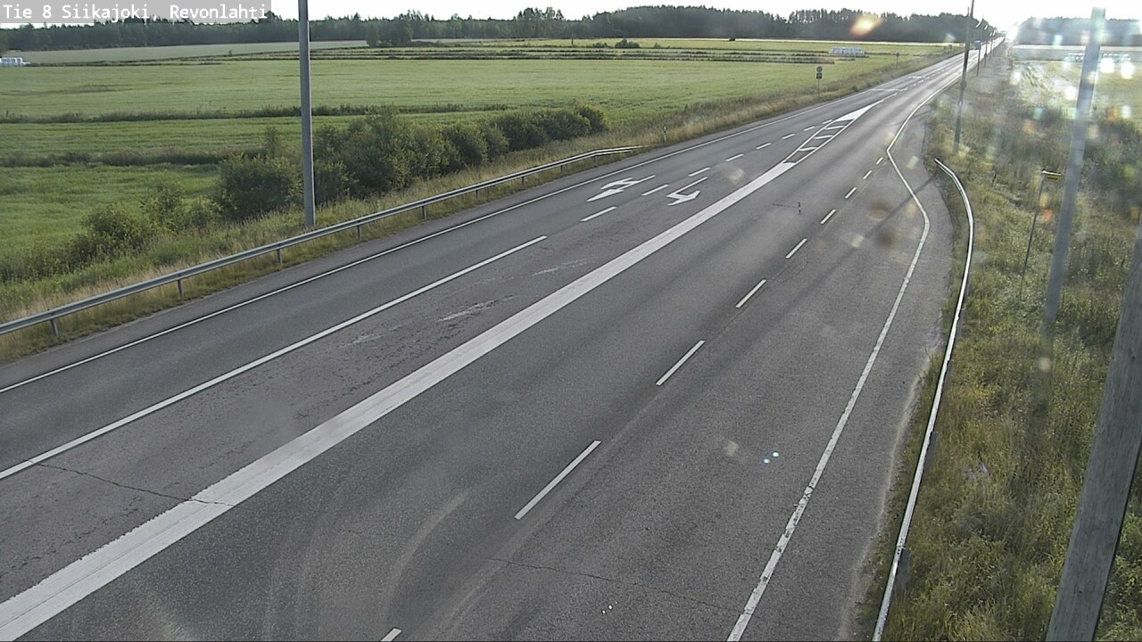 Weather Camera Image Road 8 Siikajoki, Revonlahti, Siikajoki, Pohjois-Pohjanmaa