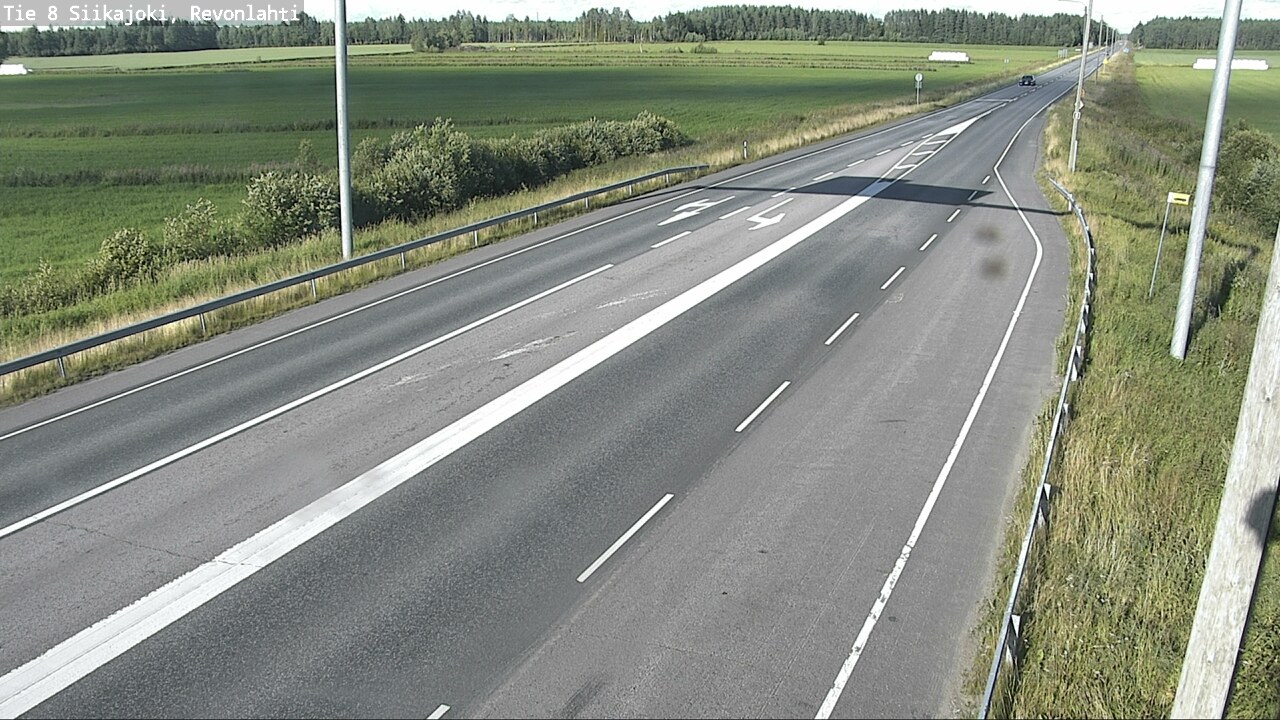 Weather Camera Image Road 8 Siikajoki, Revonlahti, Siikajoki, Pohjois-Pohjanmaa
