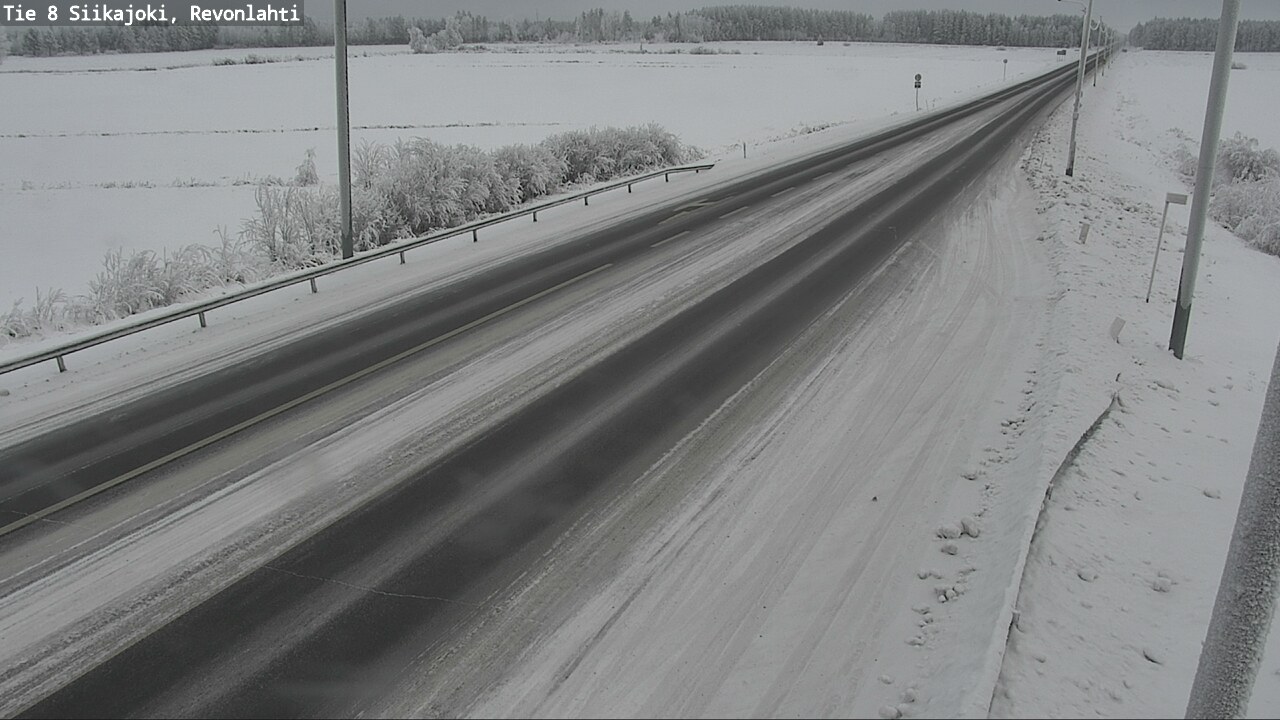 Weather Camera Image Road 8 Siikajoki, Revonlahti, Siikajoki, Pohjois-Pohjanmaa