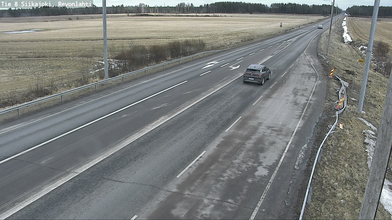Weather Camera Image Road 8 Siikajoki, Revonlahti, Siikajoki, Pohjois-Pohjanmaa