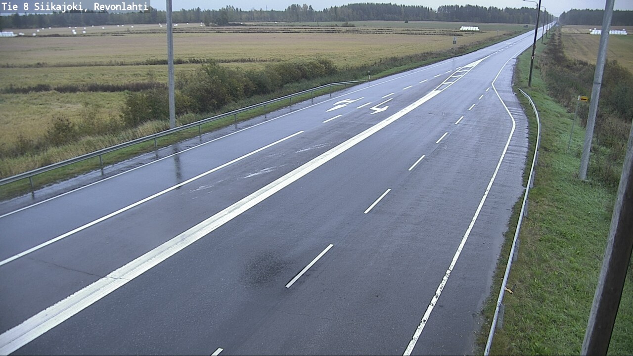 Weather Camera Image Road 8 Siikajoki, Revonlahti, Siikajoki, Pohjois-Pohjanmaa