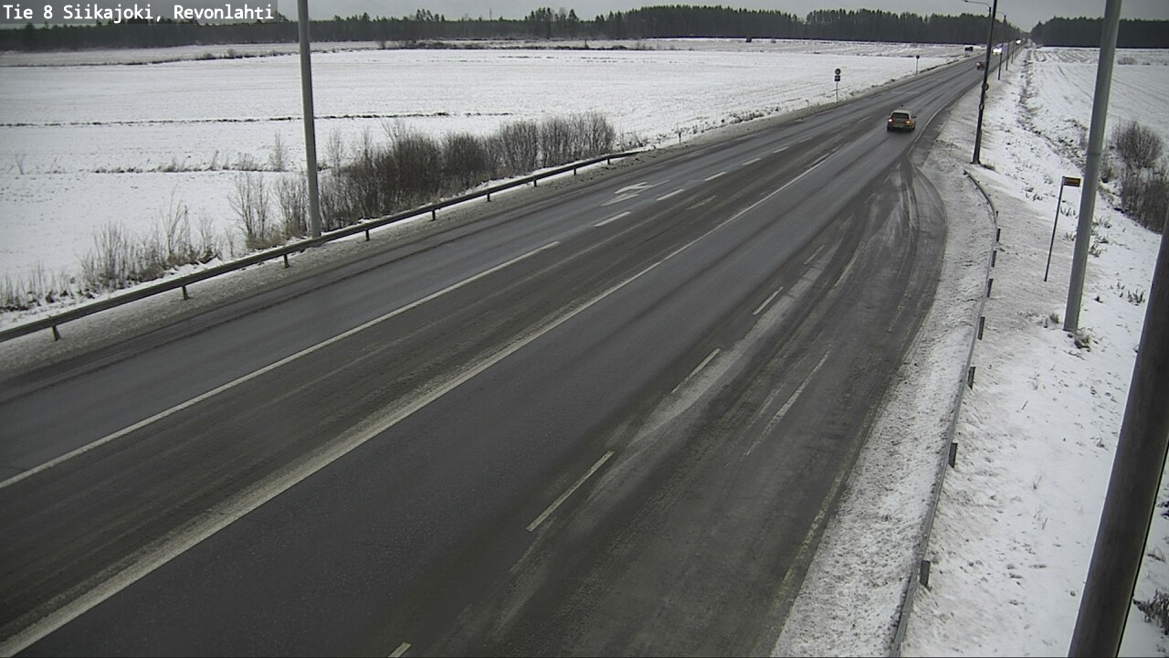 Weather Camera Image Road 8 Siikajoki, Revonlahti, Siikajoki, Pohjois-Pohjanmaa