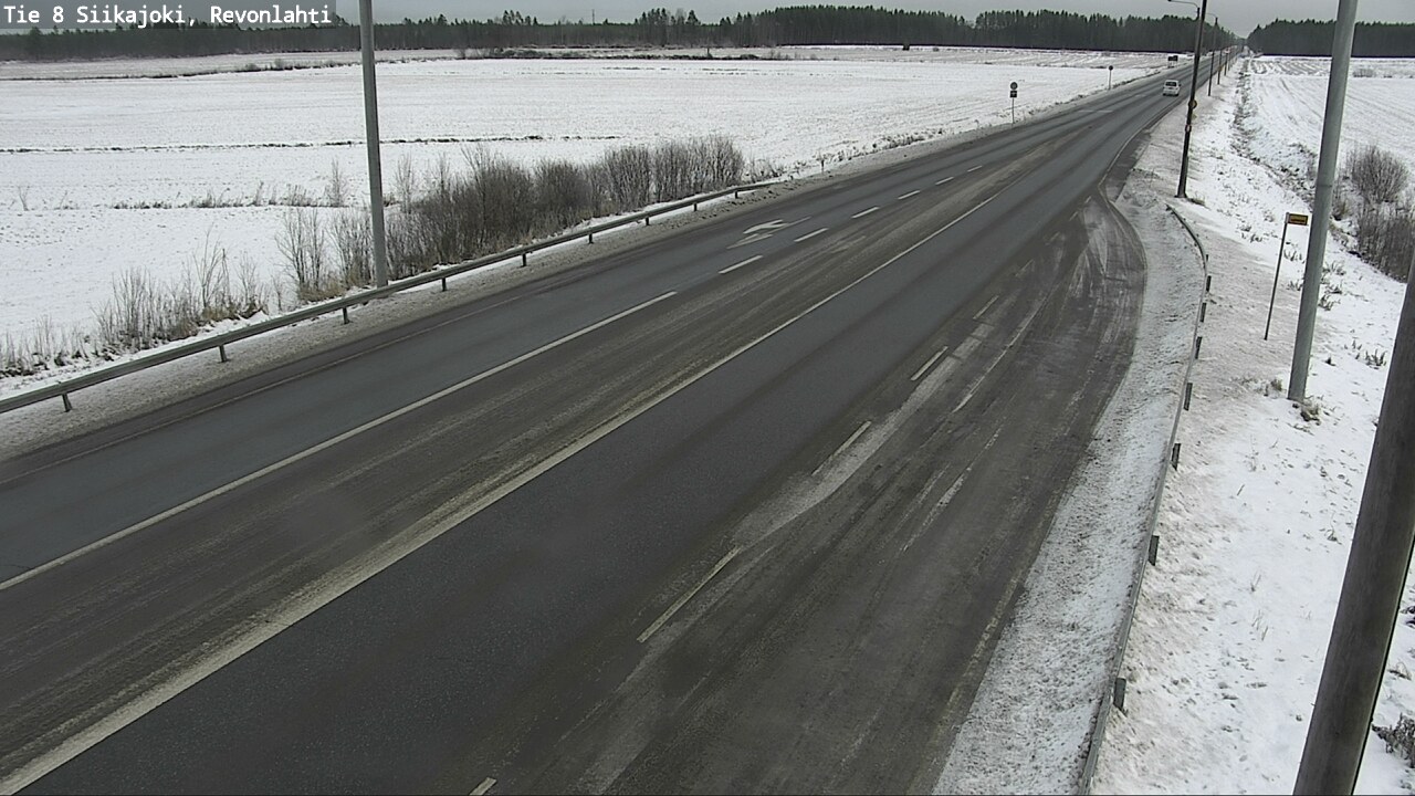 Weather Camera Image Road 8 Siikajoki, Revonlahti, Siikajoki, Pohjois-Pohjanmaa