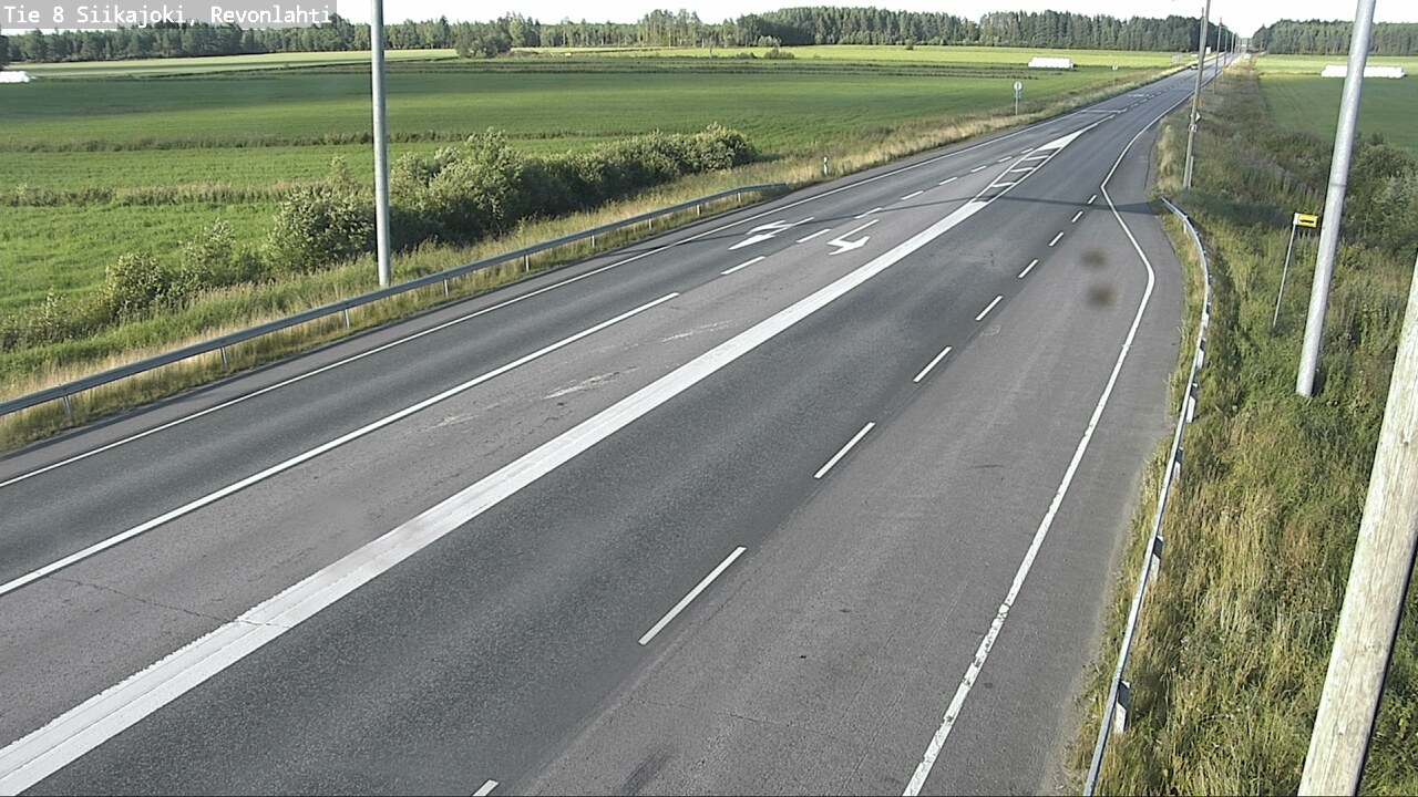 Weather Camera Image Road 8 Siikajoki, Revonlahti, Siikajoki, Pohjois-Pohjanmaa