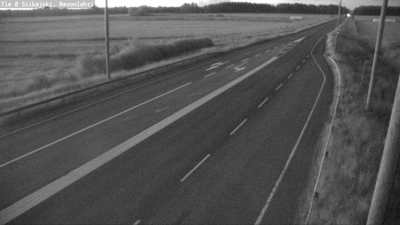 Weather Camera Image Road 8 Siikajoki, Revonlahti, Siikajoki, Pohjois-Pohjanmaa