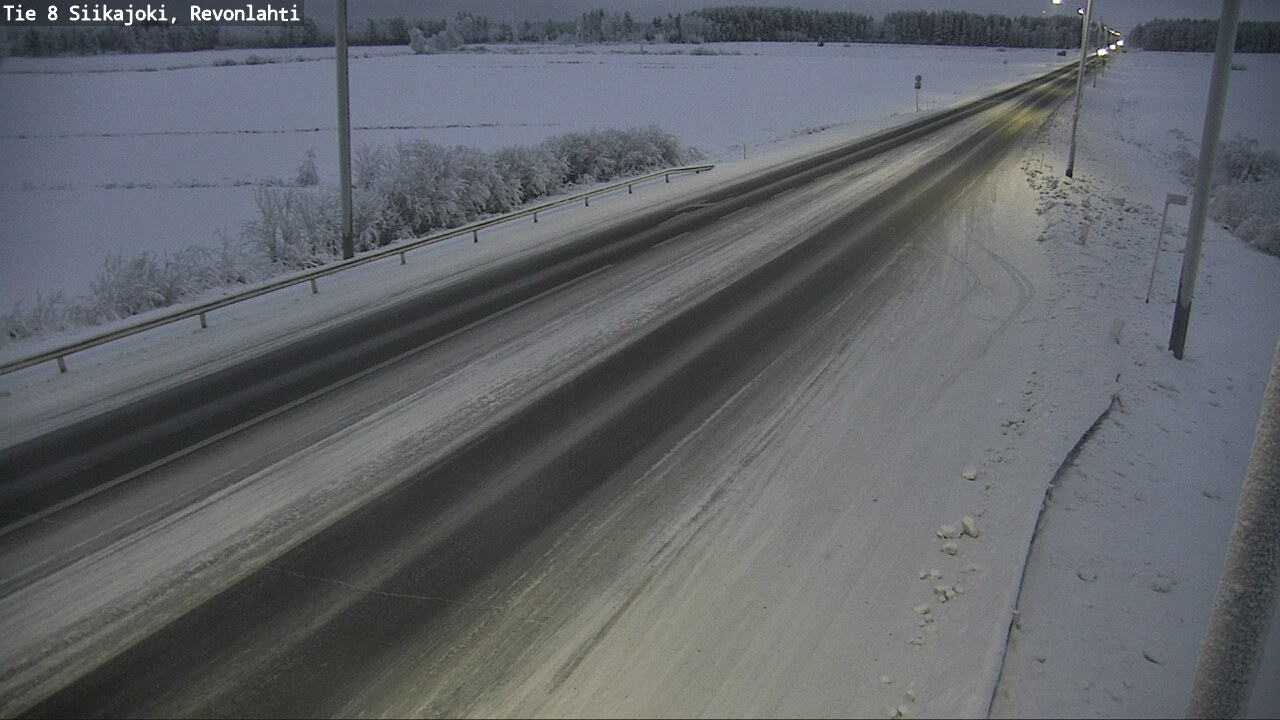 Weather Camera Image Road 8 Siikajoki, Revonlahti, Siikajoki, Pohjois-Pohjanmaa