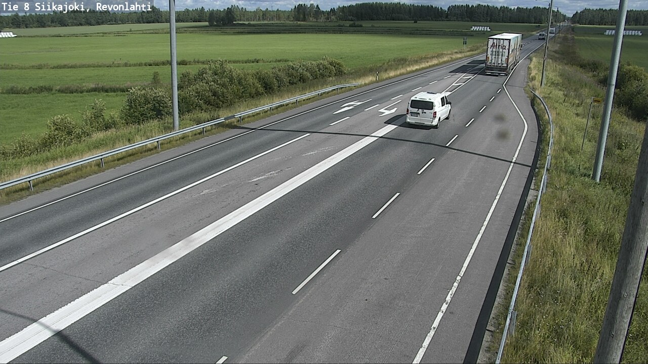 Weather Camera Image Road 8 Siikajoki, Revonlahti, Siikajoki, Pohjois-Pohjanmaa