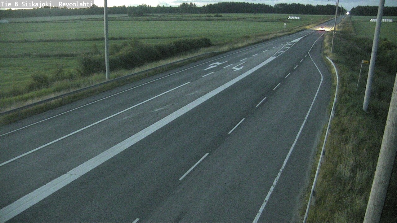 Weather Camera Image Road 8 Siikajoki, Revonlahti, Siikajoki, Pohjois-Pohjanmaa
