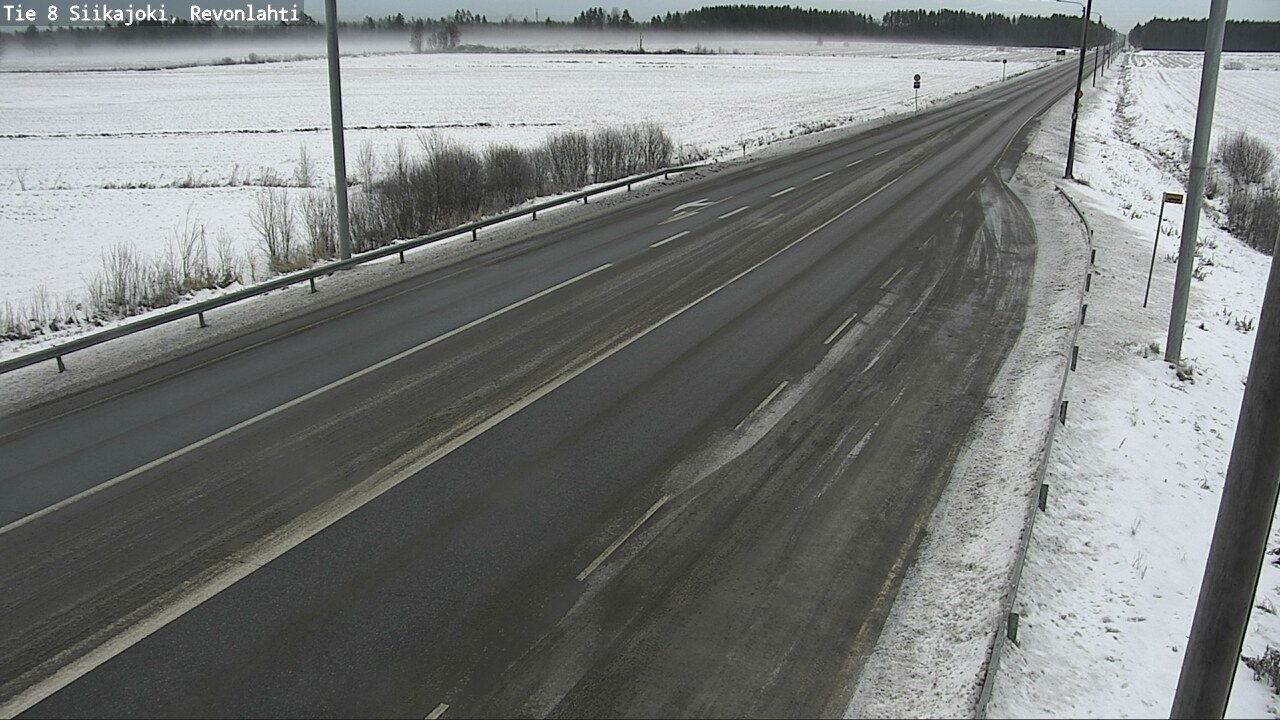 Weather Camera Image Road 8 Siikajoki, Revonlahti, Siikajoki, Pohjois-Pohjanmaa