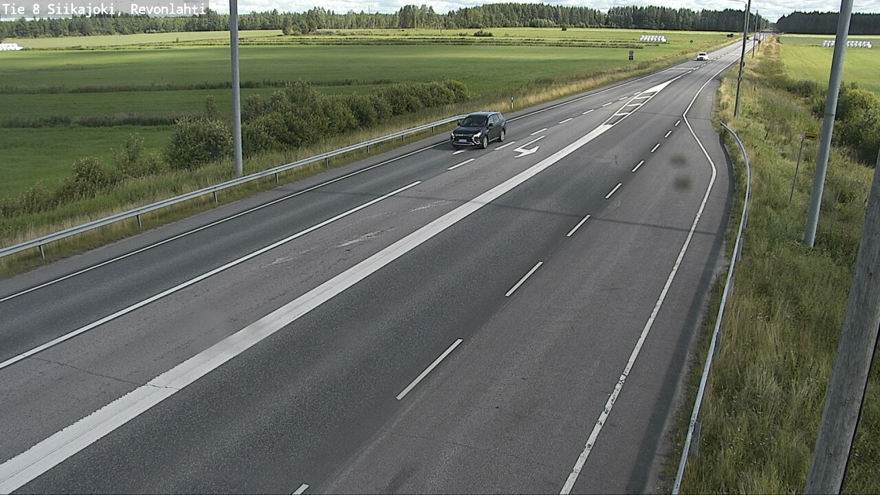 Weather Camera Image Road 8 Siikajoki, Revonlahti, Siikajoki, Pohjois-Pohjanmaa