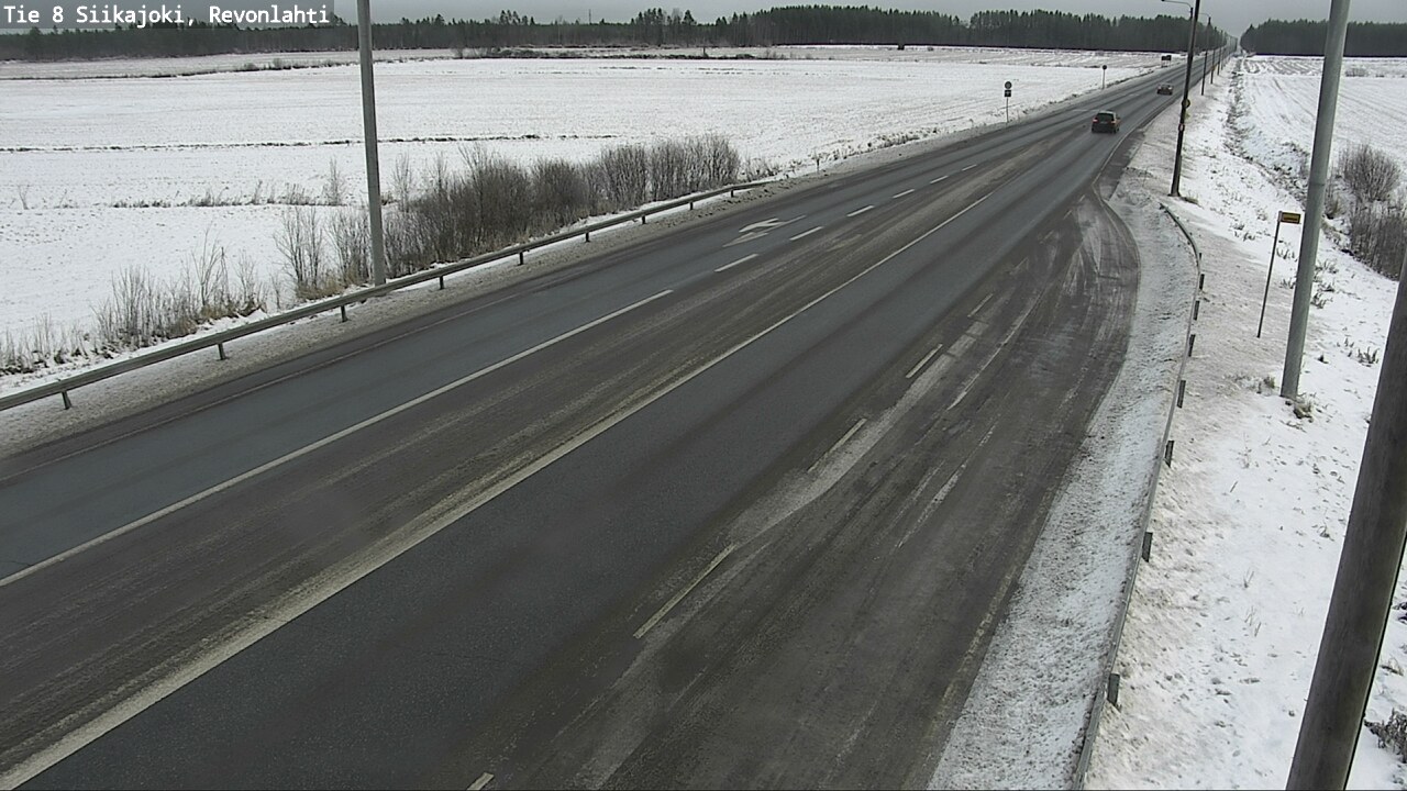 Weather Camera Image Road 8 Siikajoki, Revonlahti, Siikajoki, Pohjois-Pohjanmaa