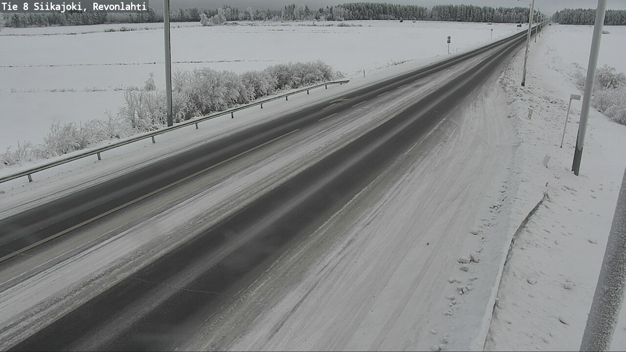 Weather Camera Image Road 8 Siikajoki, Revonlahti, Siikajoki, Pohjois-Pohjanmaa