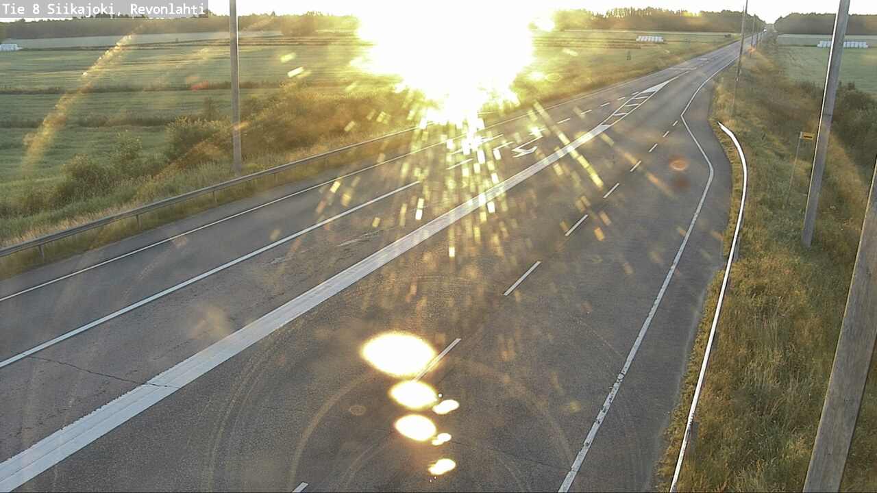 Weather Camera Image Road 8 Siikajoki, Revonlahti, Siikajoki, Pohjois-Pohjanmaa
