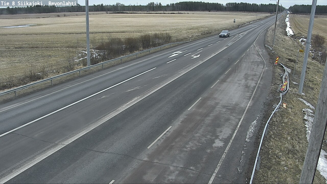 Weather Camera Image Road 8 Siikajoki, Revonlahti, Siikajoki, Pohjois-Pohjanmaa