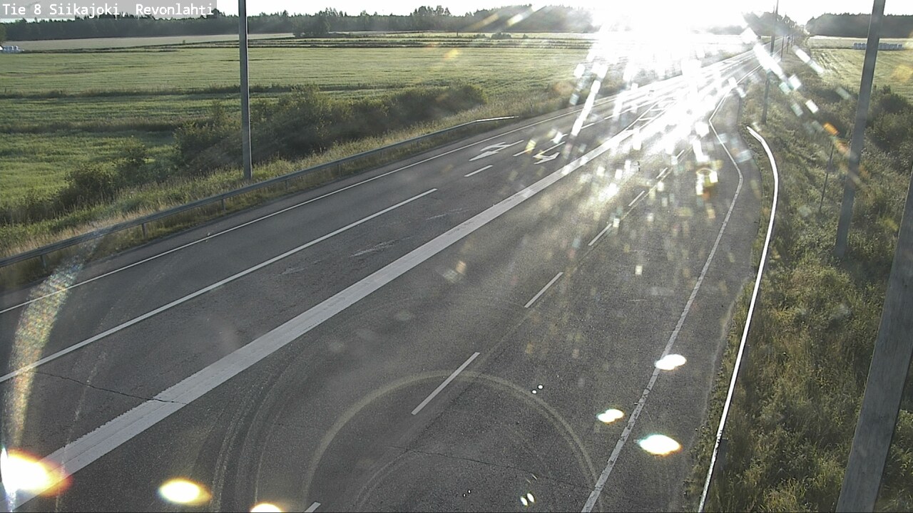 Weather Camera Image Road 8 Siikajoki, Revonlahti, Siikajoki, Pohjois-Pohjanmaa