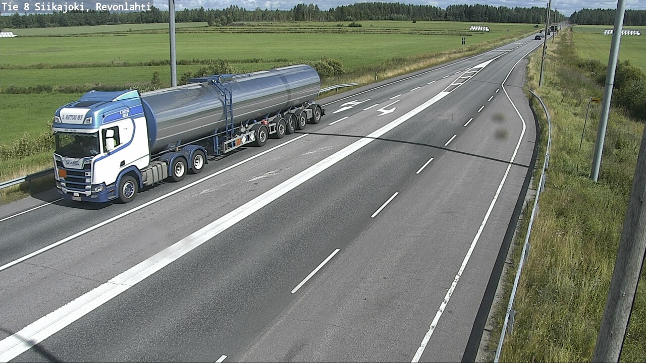 Weather Camera Image Road 8 Siikajoki, Revonlahti, Siikajoki, Pohjois-Pohjanmaa