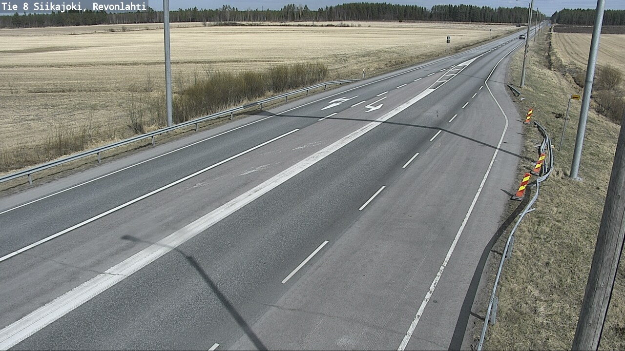Weather Camera Image Road 8 Siikajoki, Revonlahti, Siikajoki, Pohjois-Pohjanmaa